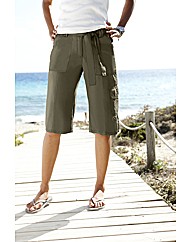 Self Belted Combats Shorts