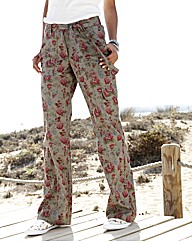 Self Belted Print Combats Length 30in