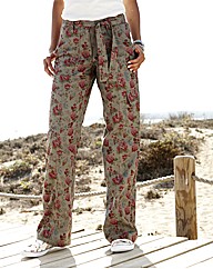 Self Belted Print Combats Length 30in