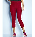 Pull On Red Crop Jeggings