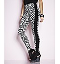 Panelled Illusion Print Leggings