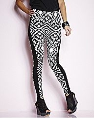 Panelled Illusion Print Leggings