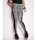 Panelled Illusion Print Leggings