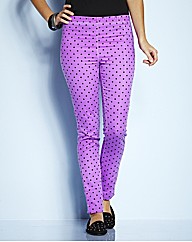 Petite Magenta Spot Print Jeggings