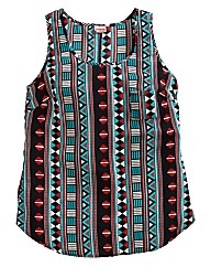 Aztec Print Woven Vest