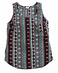 Aztec Print Woven Vest