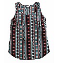Aztec Print Woven Vest