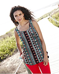 Aztec Print Woven Vest