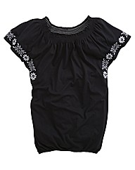 Gypsy Top with Embroidered Sleeves