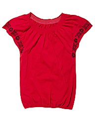 Gypsy Top with Embroidered Sleeves