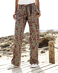 Self Belted Print Combats Length 28in