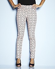 Nude Heart Print Jeggings