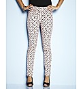 Nude Heart Print Jeggings