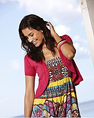 Knitted Shrug with Short Sleeve