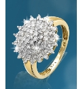 9 Carat Gold 1ct Diamond Cluster Ring