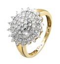 9 Carat Gold 1ct Diamond Cluster Ring