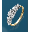 9 Carat Gold 1/4 Carat Diamond Ring