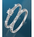 9 Carat Gold Set of 2 Diamond Rings