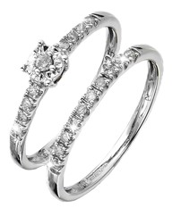 9 Carat Gold Set of 2 Diamond Rings