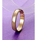 9 Carat Gold Detail Edge Wedding Band