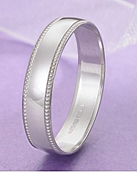 9 Carat Gold Detail Edge Wedding Band