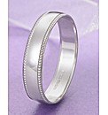 9 Carat Gold Detail Edge Wedding Band
