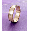 9 Carat Gold Detail Edge Wedding Band