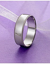 9 Carat Gold Detail Edge Wedding Band