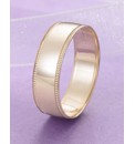 9 Carat Gold Detail Edge Wedding Band
