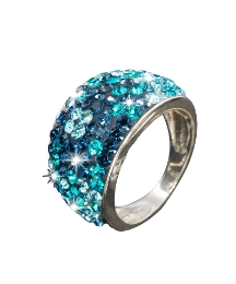 Sterling Silver & Crystal Cocktail Ring