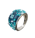 Sterling Silver & Crystal Cocktail Ring