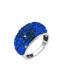 Sterling Silver & Crystal Cocktail Ring