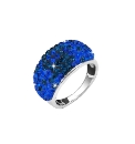 Sterling Silver & Crystal Cocktail Ring