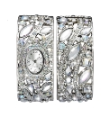 Glitzy Silver-Tone Watch & Bangle Set