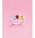 Sterling Silver Multi-Gemstone Ring