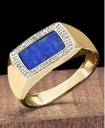 9 Carat Gold Oblong Stone Ring
