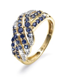 9 Carat Gold Pave Set Ring