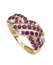 9 Carat Gold Pave Set Ring