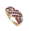 9 Carat Gold Pave Set Ring