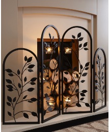 Metal Screen With Tealight Holders