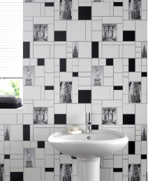 Contour NYC Tile Antibacterial Wallpaper