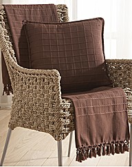 Textured Check Cotton Throwover
