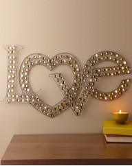 Love Wall Art with Crystals