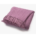 Clyde Herringbone Fringed Throwover