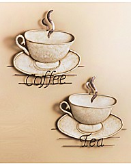 Tea And Coffee Metal Wall Art