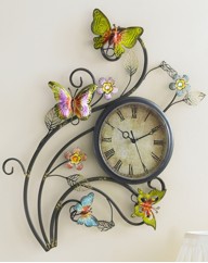 Butterfly Forest Wall Clock