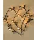 Love Hearts Tealight Holder Wall Art