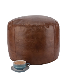 Genuine Leather Pouffe