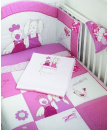 Country Kisses 5 Piece Bedding Set Pink