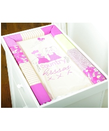 Country Kisses Changing Mat Pink